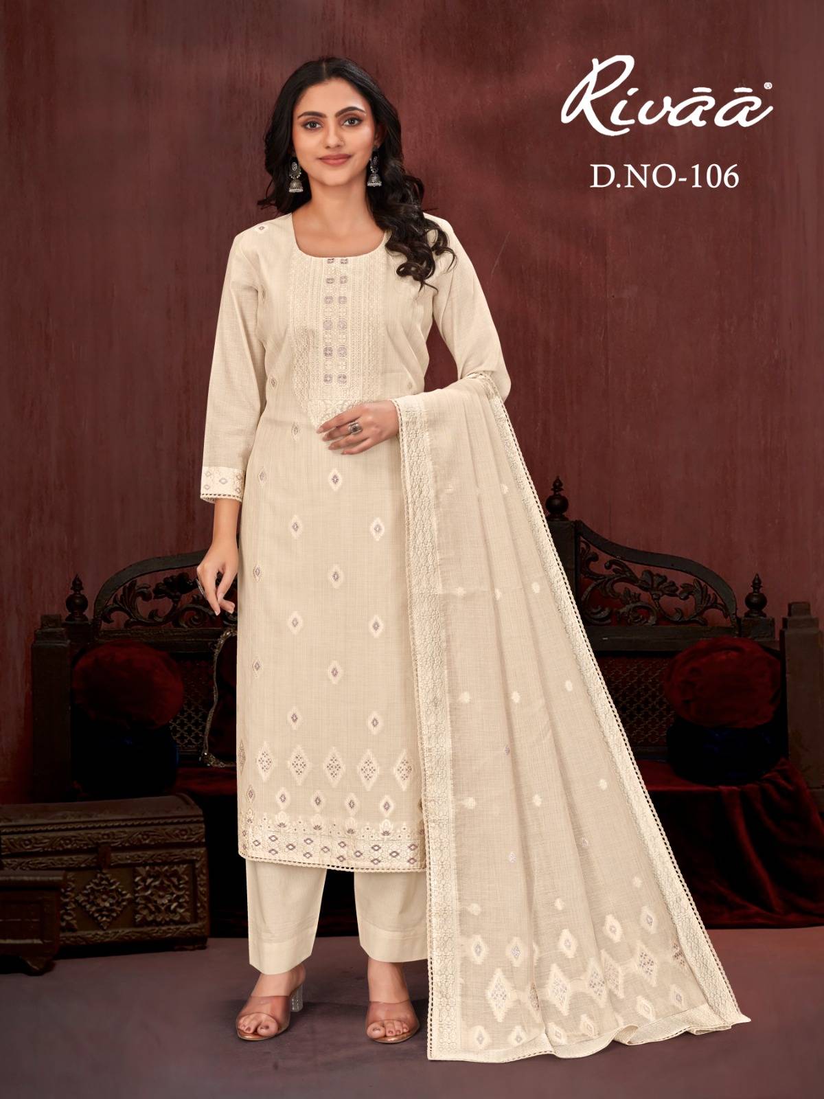 105 Series By Rivaa Stylish Beautiful Colourful Jacquard Dresses At Wholesale Price